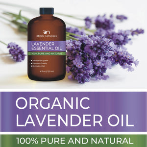 Lavender Essential Oil - Huge 4 FL OZ - 100% Pure & Natural – Premium Natural Oil with Glass Dropper (Lavender)